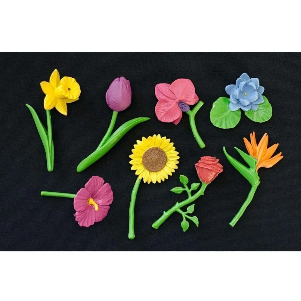TOOB educational toys 2 sets for of Safari Ltd Flowers  Colorful Flower Toy Set